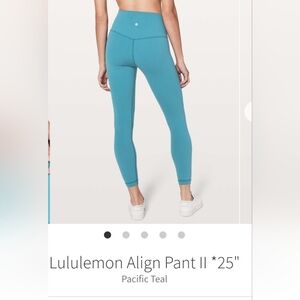 RARE NWT 🍋Lululemon🍋 Align Leggings Pacific Teal Size 2